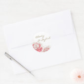 Heet Roze Waterverf Pioenrozen  Sticker (Envelop)