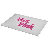 Heet Roze wit glas snijplank (Hoek)