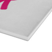 Heet Roze wit glas snijplank (Hoek)