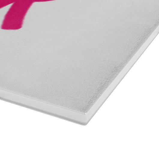 Heet Roze wit glas snijplank (Hoek)