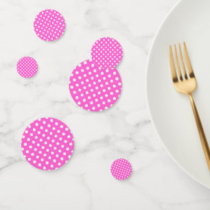 Heet Roze & Wit Polka Dots Dot Party Confetti