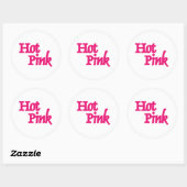Heet Roze wit rond grote stickers (Vel)