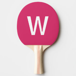 Heet roze & witte gepersonaliseerde Ping Pong Bal Tafeltennisbatje