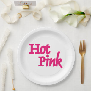 Heet Roze witte grote papieren borden Bordje