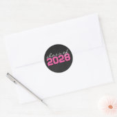 Heet Roze & Witte Schoolbord Afstudeer Stickers (Envelop)