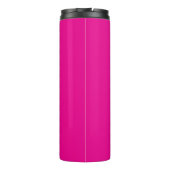 Heet Roze Witte Script Aangepaste Thermische Tumbl Thermosbeker (Achterkant)
