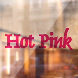 Heet Roze woord see-thru venster cling back stick Raamsticker