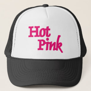 Heet Roze woord zwarte trucker hoed Pet