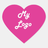 Heet roze zakelijk logo hart sticker (Voorkant)