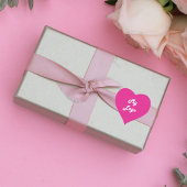 Heet roze zakelijk logo hart sticker