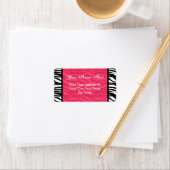 Heet Roze Zebra Adresetiketten Etiket (Insitu)