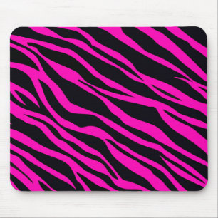 Heet Roze Zebra Gestreept Muismat