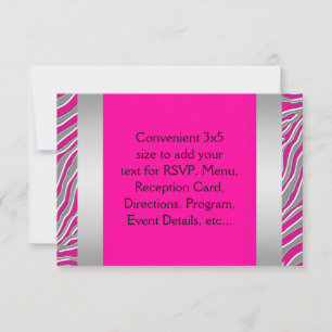 Heet Roze Zebra RSVP
