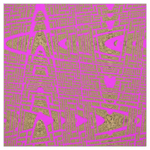 Heet Roze Zigzag Leopard Print Patroon Fabric Stof