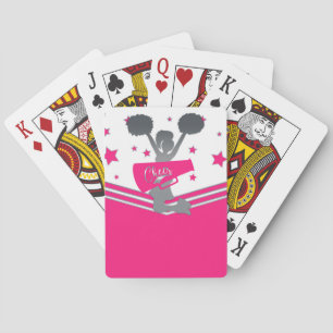 Heet Roze Zilveren Sterren Cheer Cheer-leiden Pokerkaarten