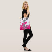 Heet Roze Zilveren Sterren Cheer Cheer-leiden Tote Bag (Op model)