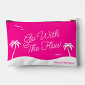 Heet Roze Zomer Strand Palm Periode Etui (Achterkant)