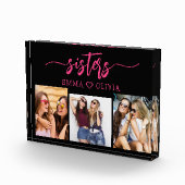 Heet roze zusters 3 foto collage Keepsake Gift (Rechts)