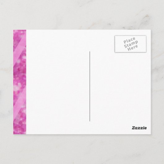 Heet roze, zwart | bruidsmeisje briefkaart (Achterkant)