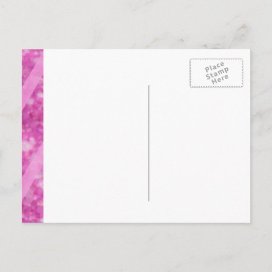 Heet roze, zwart | bruidsmeisje uitnodiging briefkaart (Achterkant)