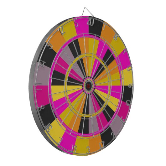 Heet Roze Zwart en Goud Gaming Room Plezier Dartbord (Voorkant Links)