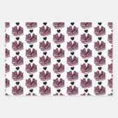 Heet Roze & Zwart Glitter Sneaker Bal Verjaardag Inpakpapier Vel (Voorkant 3)