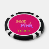 Heet Roze zwart goud 10000 gestreepte pokerchip (Enkel)