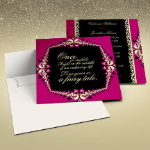 Heet roze zwart goud Fractal Kant Fairytale Specia
