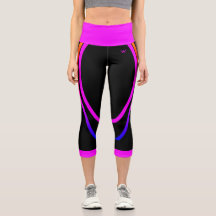 Heet Roze Zwarte Geometrische Print Moderne Stijl