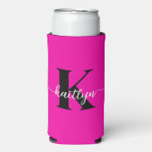 Heet Roze Zwarte Monogram (Seltzer Voorkant)