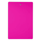 Heet Roze Zwarte Monogram Mini Klembord (Achterkant)