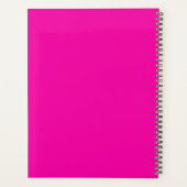 Heet Roze Zwarte Monogram Planner (Achterkant)