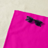 Heet Roze Zwarte Monogram Strandlaken (In situ)