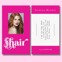 Heet Roze Zwarte Script Foto Kapper