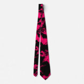 Heet Roze Zwarte Stropdas (Achterkant)
