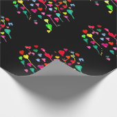 Heet schattige kleurrijke whimsical hartkunst cadeaupapier (Hoek)