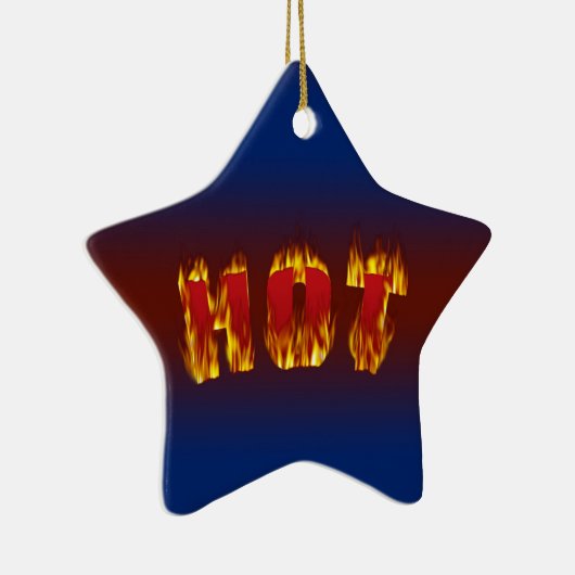 Heet Sign Ceramic Ornament (Rechts)