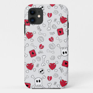 Heet Skulls and Crossbones Doodles iPhone5 Hoesje
