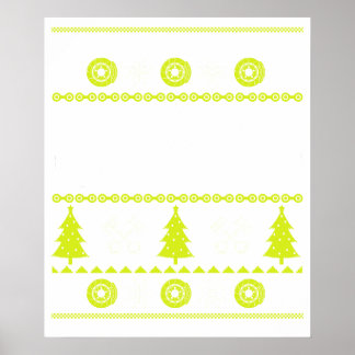 Heet staaf lelijk kerstgeel poster