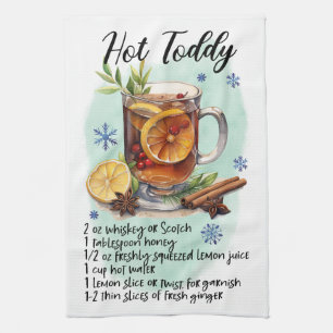 Heet Toddy Recept Kerstmis recept ontwerp Theedoek