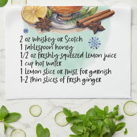 Heet Toddy Recept Koken Essentieel Theedoek (Gevouwen)