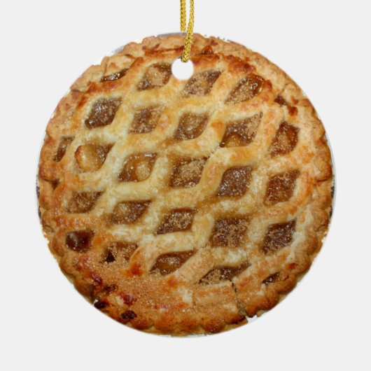 Heet verse appeltaart keramisch ornament (Voorkant)