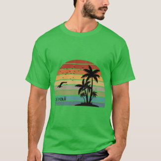 Heet vintage Hawaiaanse eilanden korte T-shirt Haw
