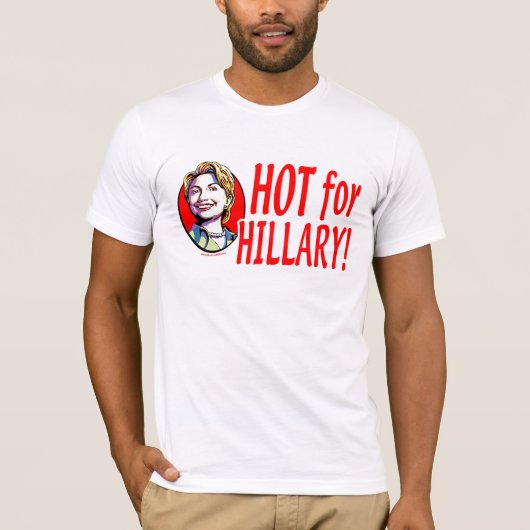 Heet voor Hillary! Shirt (Voorkant)