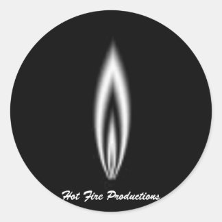 Heet vuur ronde sticker