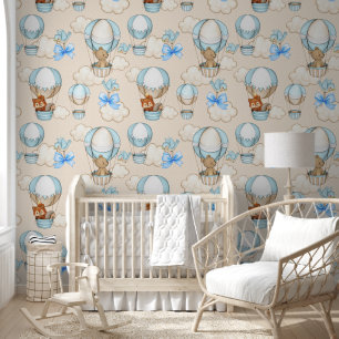 Heete Luchtballonnen en Baby Dieren Behang