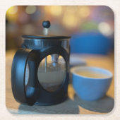 Heetthee Vierkante Kartonnen Onderzetter (Voorkant)