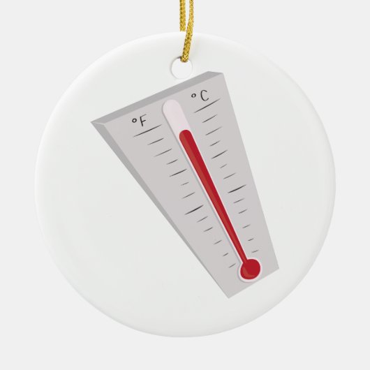 Heetthermometer Keramisch Ornament (Voorkant)
