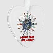 Hef de Wereld voor Verpleegkundigen Douane Ornament (voorkant)