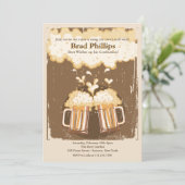 Hef een glas bier geheven Uitnodiging (Staand voorkant)